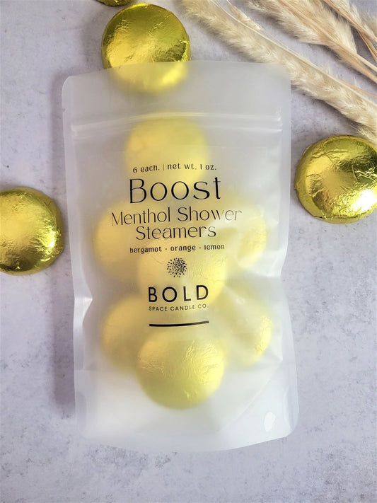 Boost Shower Steamer - Bergamot, Lemon & Blood Orange