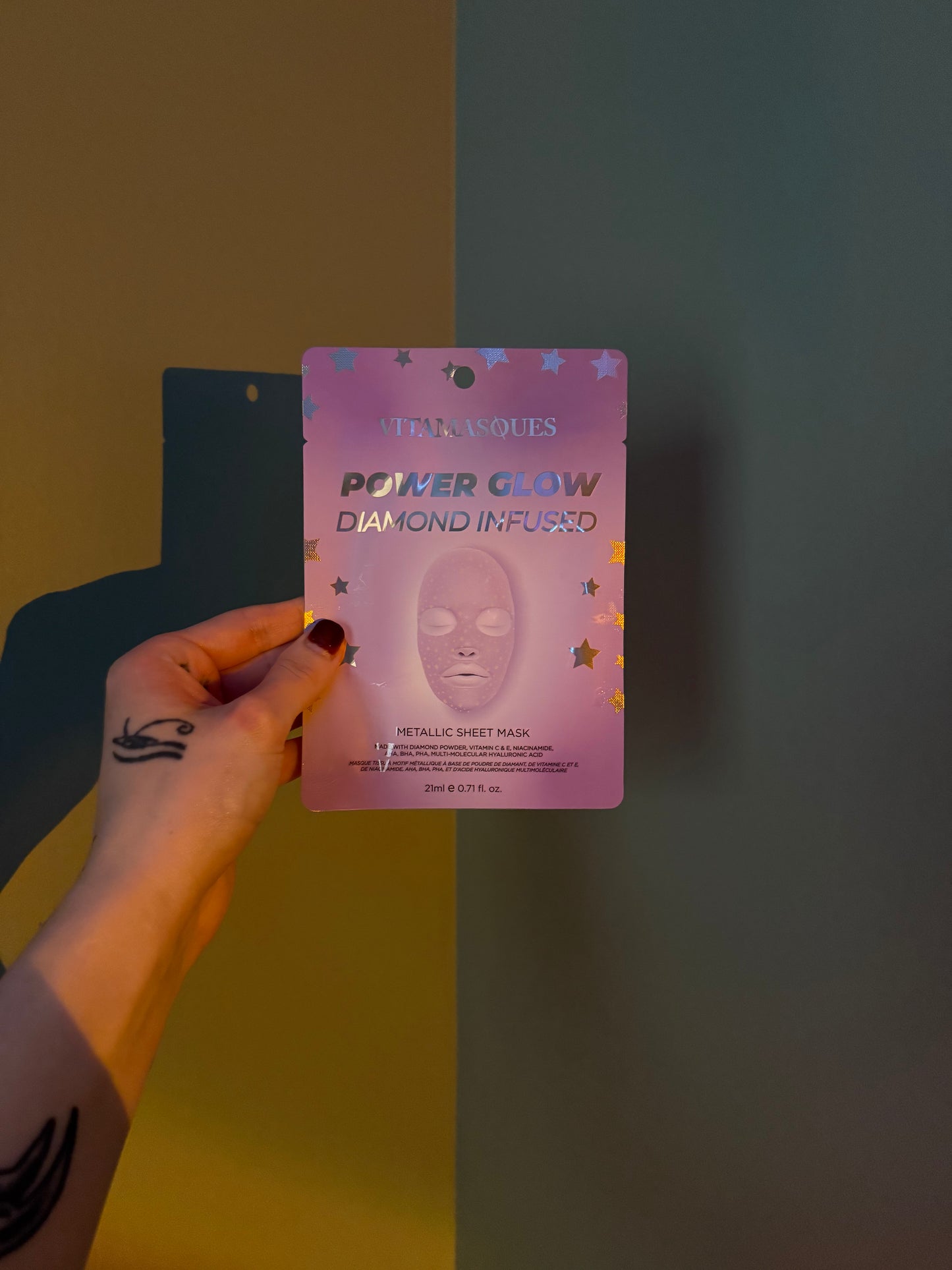 Power Glow Diamond Infused Metallic Face Sheet Mask