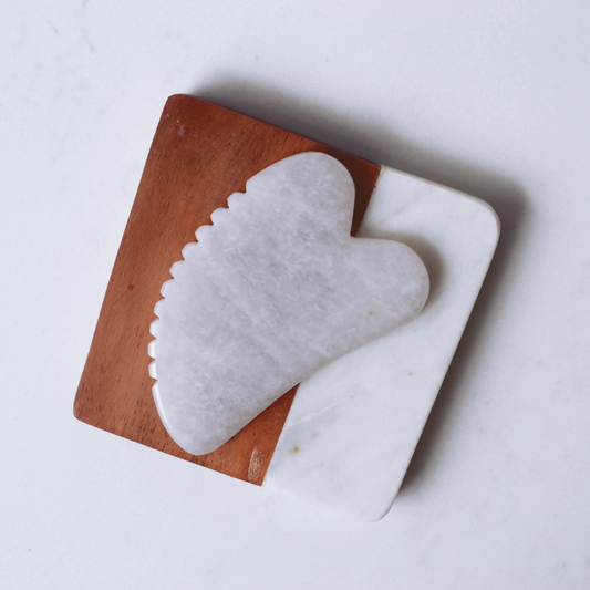 Moonstone Notched Gua Sha Tool