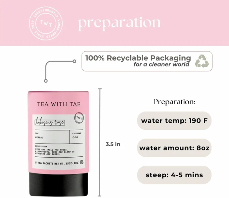 Hibiscus Rose Mini Tea Tube (5 servings)