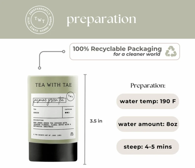 Jasmine Green Tea Mini Tube (5 bags)